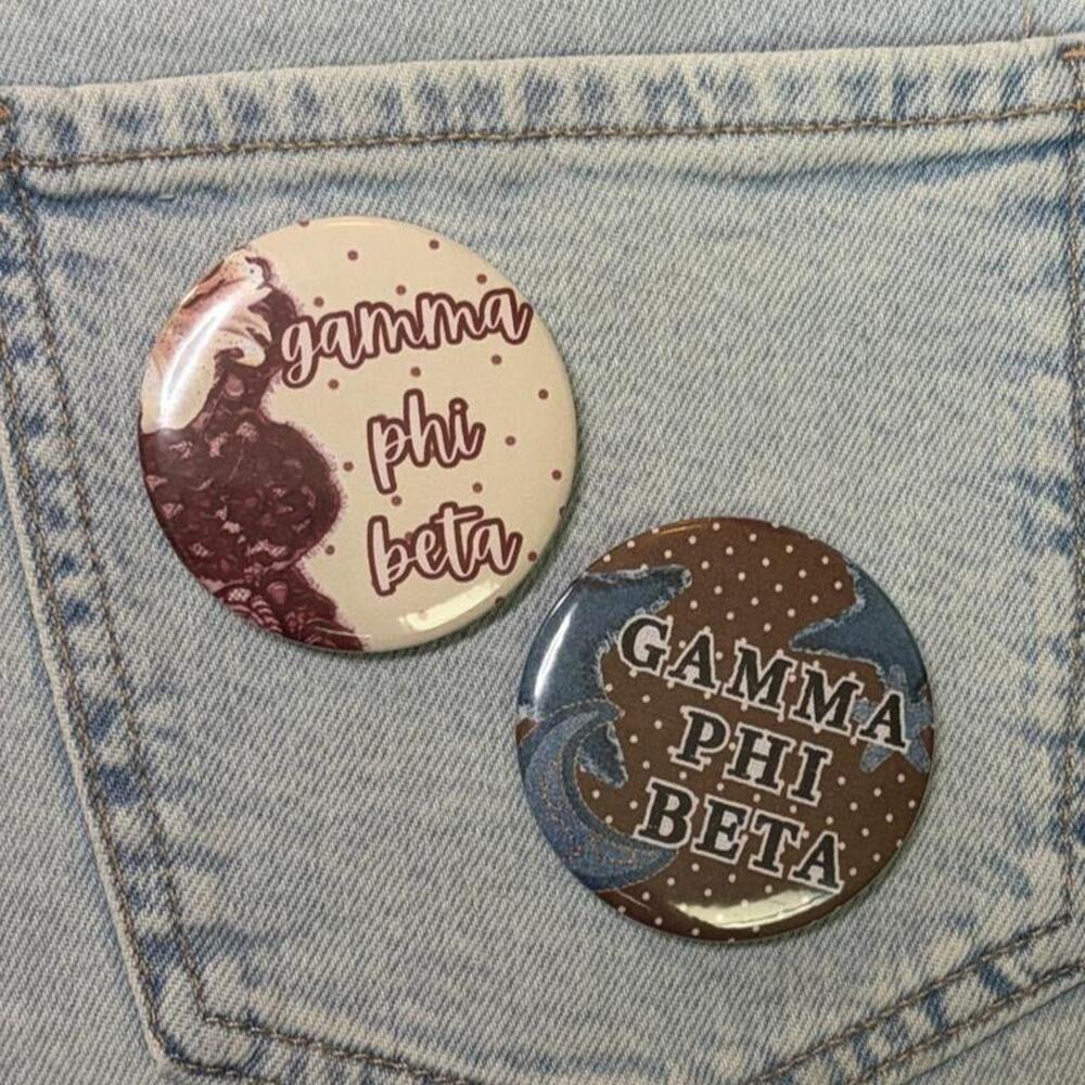 Gamma Phi Beta Sorority Button Duo